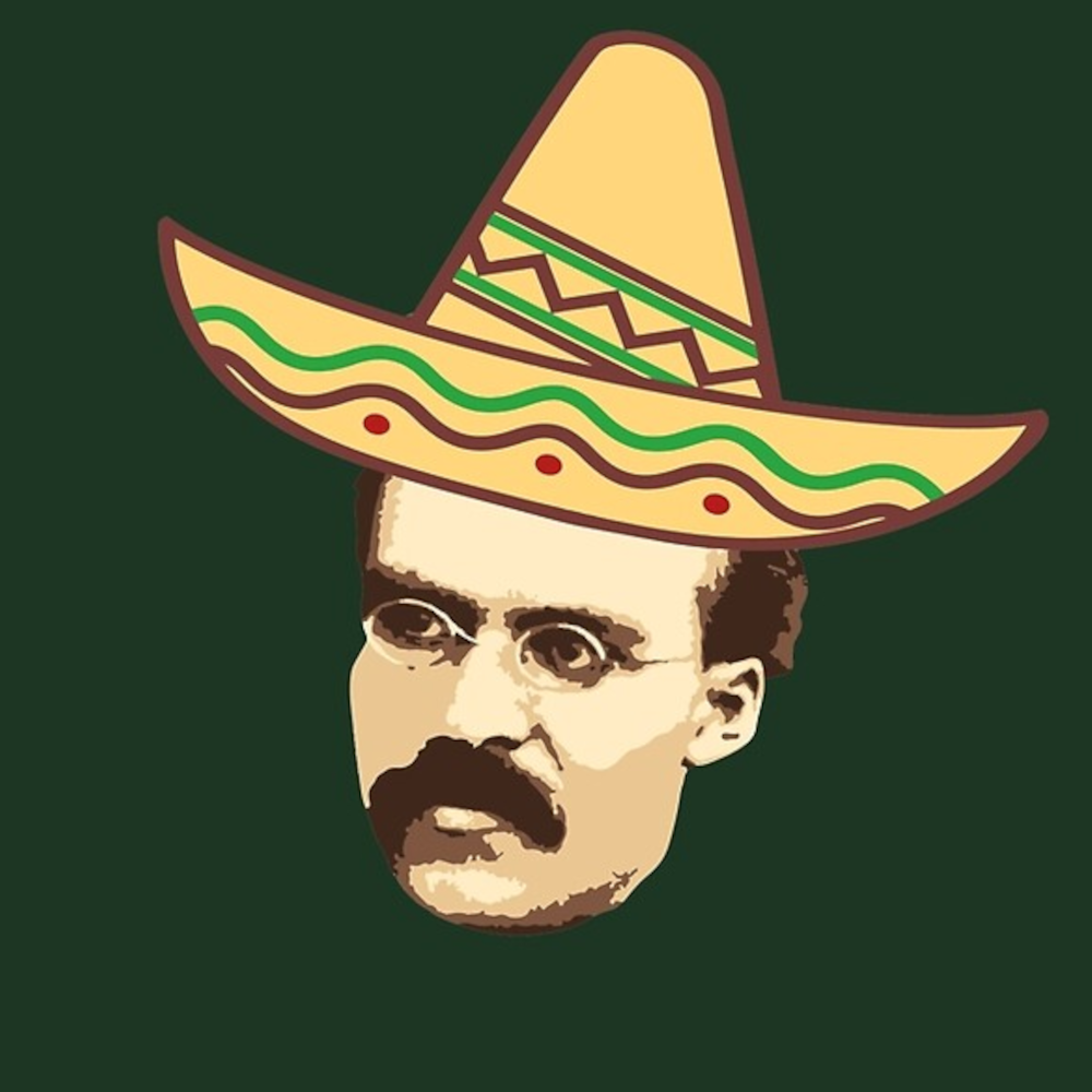 Portrait of Santarpio (it is a picture of nietzsche with a sombrero)